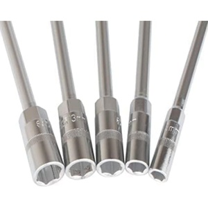 Jeu de clés à douille métriques à poignée en T, 5 pièces, 8-14 mm, en acier au chrome-vanadium, clé hexagonale à portée profonde pour la réparation de voitures et de motos - Product Image 4