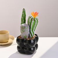 Plante artificielle en pot, cactus miniature de 25 cm, en soie, pour décoration intérieure, accessoire de photographie, fleur de mariage