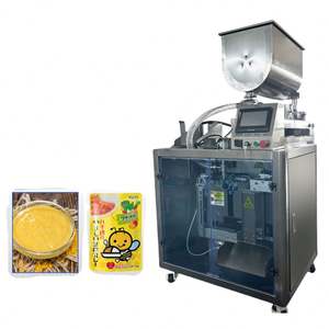 Machine de remplissage et d'emballage de sachets préformés de formes spéciales pour beurre de cacahuète, miel, sauce tomate, sauce fromagère, crème de viande et pâtes, avec agitation - Product Image 2
