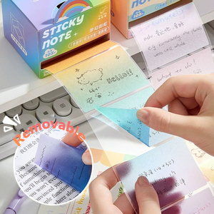 105 pz/scatola di Design Pull-Out personalizzato chiaro sfumato per Memo adesivi trasparenti perlescenti opachi per <span class=keywords><strong>Note</strong></span> adesive appiccicose - Product Image 5