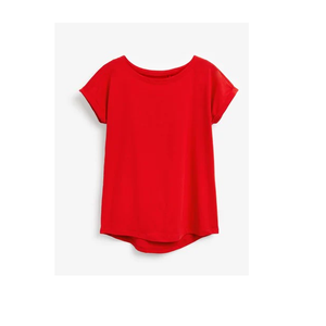 Camiseta de manga corta para mujer de la mejor calidad en rojo con logotipo personalizado ecológico y disponible en diferentes gradaciones - Product Image 1