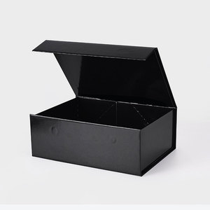 Fermeture magnétique pliante, noir mat brillant, emballage de détail, boîte-cadeau pour <span class=keywords><strong>robe</strong></span>, vente en gros, - Product Image 3