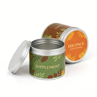 Pot en aluminium de haute qualité avec couvercle hermétique pour capsules et compléments alimentaires, logo personnalisé, 50 ml, 80 ml, 100 ml
