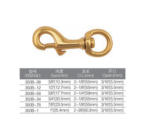 Gancho de latón Horse 5/8" - Product Image 2