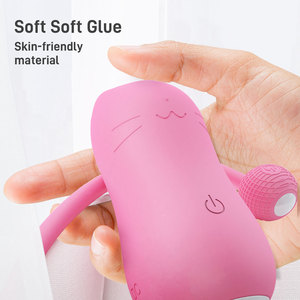 Mini Animal en forma de doble <span class=keywords><strong>Sexual</strong></span> para huevo vibrador Control remoto inalámbrico G-Spot Gadget USB Power para huevo rosa para mujeres - Product Image 3
