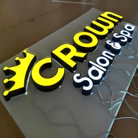 Letras de Canal LED Iluminadas Frontalmente de Acero Inoxidable, Letrero Personalizado para Taller de Neumáticos y Servicio de Reparación de Automóviles