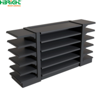 Étagère de présentation robuste en métal Highbright HBE-SR pour supermarché, 6 étagères solides, antidérapante, autoportante, installation rapide, époxy