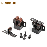 Loquet de porte en fer à roulettes, serrure de porte de placard, boucle à ventouse, ressort, double roue, clip à pied haut, boucle de cuisine, salon