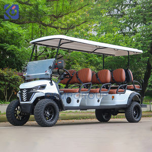Высокопроизводительная аккумуляторная электрическая тележка для гольфа, 8-местная багги, внедорожный клубный автомобиль, роскошный экскурсионный Гольф-кар - Product Image 5