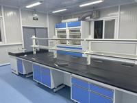 Banc de laboratoire en acier robuste, banc de travail modulaire avec étagère à réactifs pour laboratoire de chimie