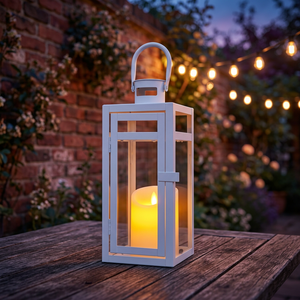 Lanterne en fer de haute qualité, faite à la main, écologique, durable, porte-bougie décoratif, pour l'intérieur et l'extérieur, mariages, fêtes de Noël - Product Image 5