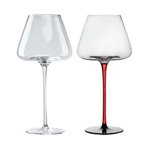 Conjunto de 2 Cristal Vermelho 590 Ml Copos de Vinho para Casamento Evento Bulk Europe Glass Cup Party Whisky Glass Vidro Sustentável Copos