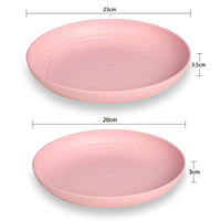 Assiettes de Dîner en Plastique de Paille de Blé Réutilisables Sans BPA pour Restaurants et Fêtes, Vente en Gros