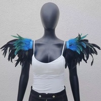 Accessoires de fête d'Halloween de haute qualité, variété de châles en plumes de couleurs différentes pour costumes ailés