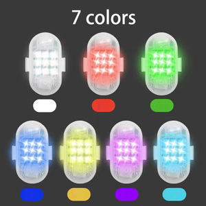 RGB Không Dây <span class=keywords><strong>Mini</strong></span> Máy Bay Nhấp Nháy Ánh Sáng 7 Màu USB Tự Động Xe Hơi Xe Đạp Xe Máy Phía Sau Đuôi Drone LED Cảnh Báo Đèn Flash - Product Image 3