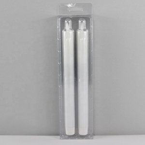 Bán buôn thiết lập của 2 Flameless trắng nhấp nháy thực sáp điện <span class=keywords><strong>LED</strong></span> taper nến với di chuyển ngọn lửa - Product Image 4