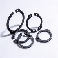 65Mn Spring Steel External Snap Ring Gourd Type Shaft Retaining Circlip Black Oxide Finish for Industrial Machinery Fixing