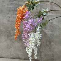 Fleurs artificielles de glycine blanches en soie de haute qualité C-116, guirlandes suspendues individuelles, décoration florale pour mariage et salon