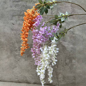 <span class=keywords><strong>Fleurs</strong></span> artificielles de glycine blanches en soie de haute qualité C-116, guirlandes suspendues individuelles, décoration florale pour mariage et salon - Product Image 2