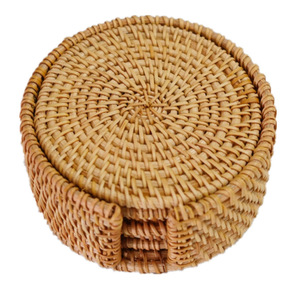 Handmade Rattan Woven Placemat Round Heat Insulating Table <b>Mat</b> For Teapot Cup Bowl <b>Plate</b> Vietnam Origin - Product Image 5