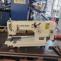 Machine à coudre industrielle à point de chaînette à 2 aiguilles haute vitesse 3800, état neuf, alimentation manuelle, moteur 220V, en métal, point tandem