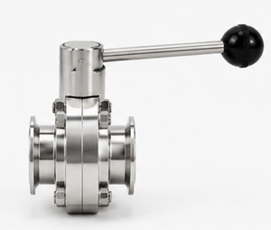 TAIWAN Size 1-1/4" Sanitary Manual Ball with <b>Tri</b> <b>Clamp</b> Ends with circle handle | Stainless Steel | OEM & ODM Manufacturer - Product Image 5