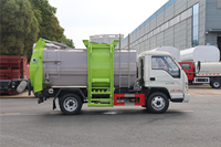 Camion à ordures Foton Mini Star 3 4x2 5 CBM pour déchets alimentaires, chargement latéral, hermétique, anti-odeur, collecteur de déchets de restaurant
