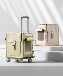 Có thể gập lại thoáng khí trong nhà ngoài trời mềm lót khung kim loại du lịch Thùng túi xe đẩy ngoài trời bánh xe lớn Pet Dog Cat Carrier - Product Image 5