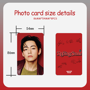 8 piezas/set Tarjetas musicales especiales KPOP Arirang BT Idol JK V SUGA JIMIN JIN RM <span class=keywords><strong>J</strong></span>-hope CORT Mini Álbum GREENGREEN Postales para Fans - Product Image 4