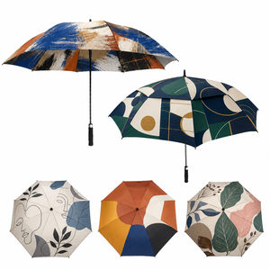 Paraguas de Golf con Estampado Completo de Palmeras Tropicales Hawaianas, Doble Toldo, Resistente al Viento, Paraguas de Golf Grande, Protección Solar y Contra la Lluvia - Product Image 4