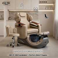 Fauteuil de massage électrique de luxe moderne pour soins des ongles, manucure et pédicure, avec fonction de drainage et brumisation