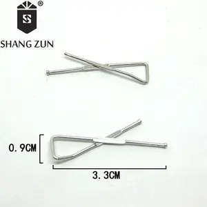Wholesales X-Shape stainless steel suspender clips for shirt copper metal shirt packaging clips on collars for shirts