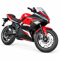 Moto de course électrique 2025 avec batterie lithium 72V, Streetbikes Max. Gamme 60 km/h Moto électrique