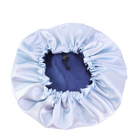 Bonnet de douche en satin soyeux double couche réversible et ajustable, extra large, personnalisé, pour dormir