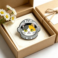 5 Model Pin Enamel Kucing Astronot dari Paduan Seng, Bros Kerah Kucing Luar Angkasa, Perhiasan Hewan Kartun, Hadiah