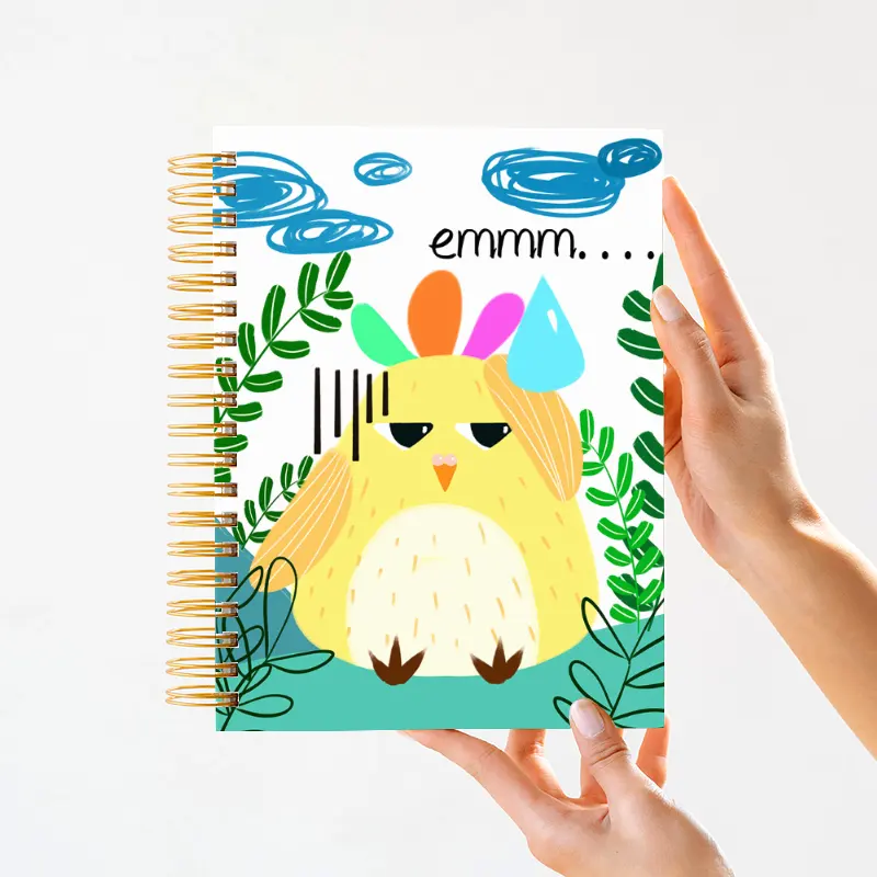 Promotie Gift School Briefpapier 50 Lakens Cartoon Vogel Patroon Kids Spiraal Notebook