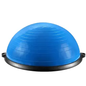 卸売コア安定性トレーニングヨガ滑り止め径58 cmブルーボスボールバランスハーフボール