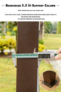 Gazebo <span class=keywords><strong>en</strong></span> chaume 9,8x13 pieds, pavillon à structure <span class=keywords><strong>en</strong></span> acier Yuanheng, toit synthétique <span class=keywords><strong>en</strong></span> PE ignifuge, <span class=keywords><strong>abri</strong></span> <span class=keywords><strong>de</strong></span> <span class=keywords><strong>jardin</strong></span> extérieur - Product Image 6