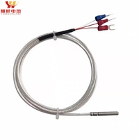Capteur de température à thermocouple en acier inoxydable de type K et de type J, personnalisable, OEM