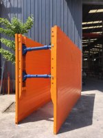 Boîte de soutien de tranchée en acier rouge orangé légère et durable pour la construction souterraine de pipelines et l'installation de boîtes de tranchée