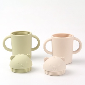 Gobelet à paille en silicone de qualité alimentaire pour bébé, anti-chute, pour l'apprentissage de la boisson, avec poignée amovible pour enfants - Product Image 4
