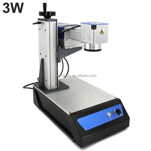 Disassembled desktop small scanner align system all in one 3W 5W raycus fiber laser nameplate Marking machine