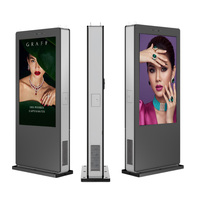 Pantalla LCD Táctil de 65 Pulgadas, Doble Cara, para Exteriores, de Alto Brillo, para Publicidad Digital, Resistente al Agua IP65, 2K 4K
