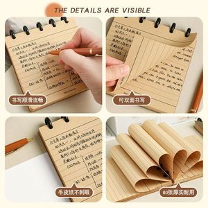 Juego de Cuadernos de Papel Kraft con Espiral y Diseño de Agujeros en Forma de Hongo, 80 Hojas, Diseño de Contraste, para Oficina, Estudio, Toma de Notas Diarias, Personalizado - Product Image 6