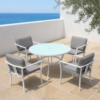 Chaises de jardin empilables en aluminium OSMEN Shangri La Summer Comfortable pour terrasse et repas en plein air