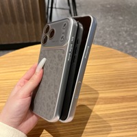 Coque de téléphone antichoc fine et robuste avec grande fenêtre de protection intégrale de l'appareil photo, motif léopard en PU et dos en TPU pour iPhone 17 16 15 Pro 17 Pro Max