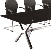 Table de collaboration professionnelle moderne avec accès intégré au réseau électrique – Qualité supérieure pour discussion et bureau de startup – Fonctionnelle