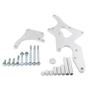 Ls Engine Serpentine <b>Bracket</b> Alternator And Power Steering Pump Mount Aluminum Alloy For Chevrolet Gm Trucks Suv <b>Silver</b> Black - Product Image 4