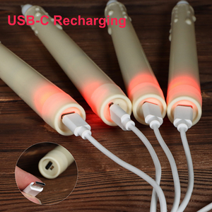 Bougie LED rechargeable de 8 pouces, sans flamme, effet de flamme vacillante, fonctionne sur piles, bougies coniques avec télécommande, décoration de mariage, centre de table - Product Image 6
