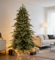 Hochwertiger 2,13m Stehender Künstlicher Weihnachtsbaum PE+PVC Gemischt Realistisch Vollbewässerter Baum für Feiertagsdekoration